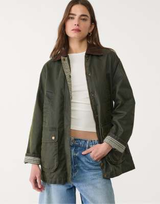 Parka cire  poches multiples - Kaki - Stradivarius - Modalova
