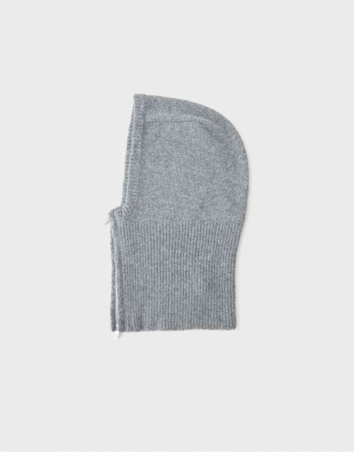 Stradivarius passamontagna con zip in grigio mélange, 1 di 5