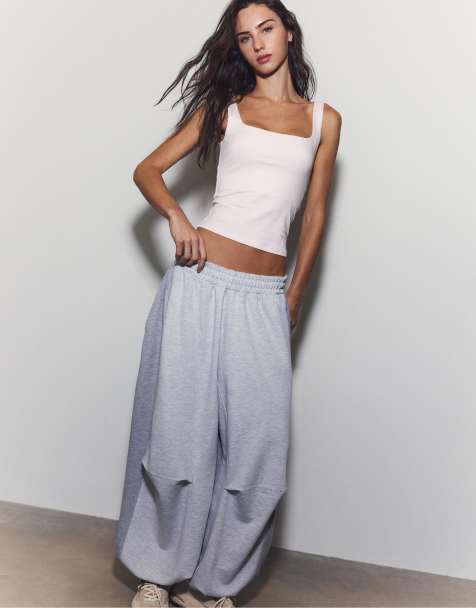 Stradivarius – Pastellgult linne med fyrkantig halsringning - view 1