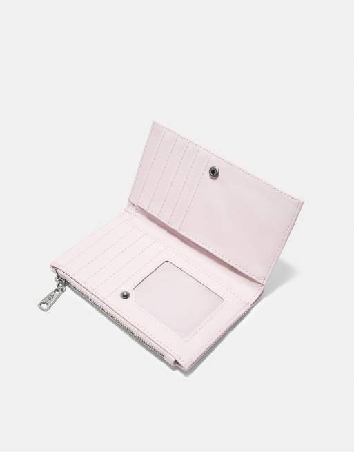 Stradivarius – Pastellrosa, enkel plånbok med dragkedja, 3 av 4