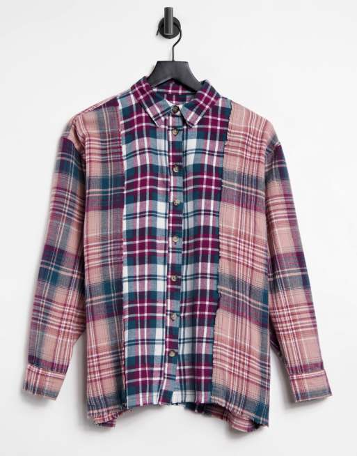 stradivarius colour block shirt