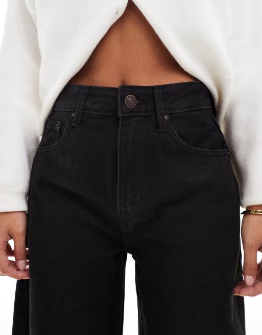 Stradivarius Petite - Baggy jeans in zwart, 5 van 5
