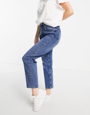 asos stradivarius mom jeans petite