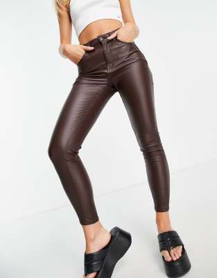 petite brown skinny jeans