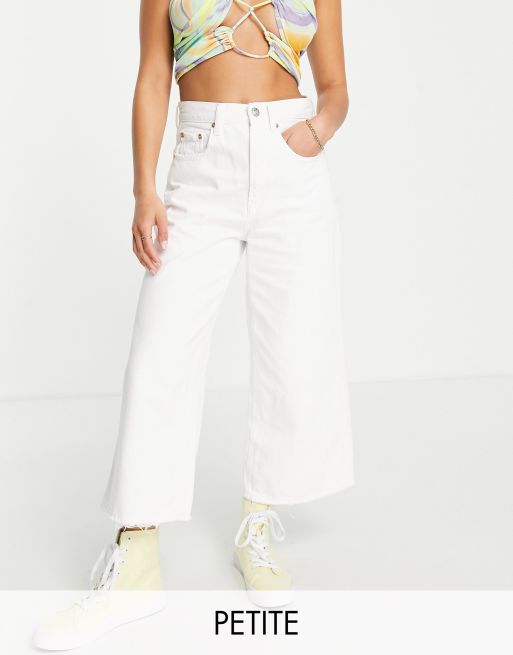 White Denim Cropped Jeans