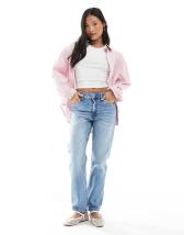 Stradivarius linen look tiered mini skirt in natural 