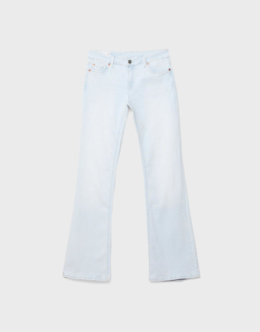 Stradivarius - Petite - D67 - Slim-fit bootcut jeans in licht gebleekt, 6 van 7