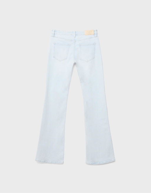 Stradivarius - Petite - D67 - Slim-fit bootcut jeans in licht gebleekt, 7 van 7