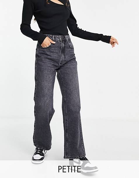 Donna Abbigliamento da Jeans da Jeans dritti Jeans affusolati a vita media12 STOREEZ in Denim di colore Nero 