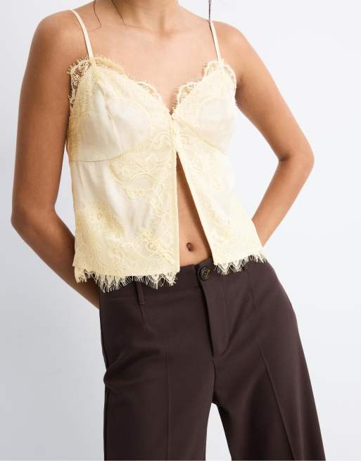 Stradivarius Petite – Elegante Hose in Braun mit weitem Bein, 4 von 4