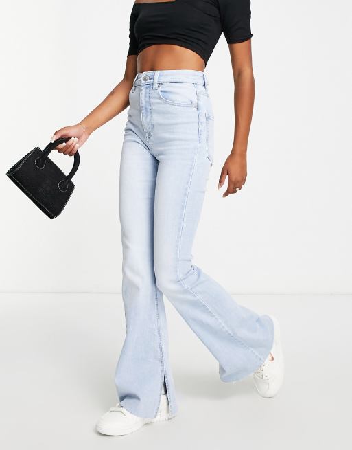 Stradivarius D74 Flare Jean Fendu Stradivarius D04 Low Rise Flared