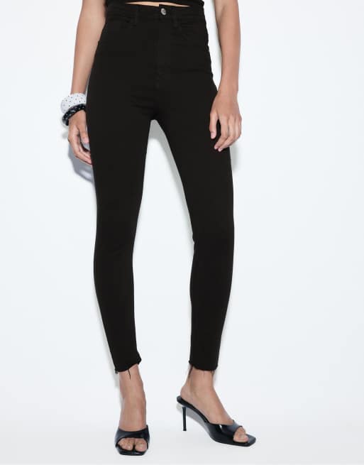 Stradivarius Petite - Jean ultra taille haute - Noir, 2 de 4