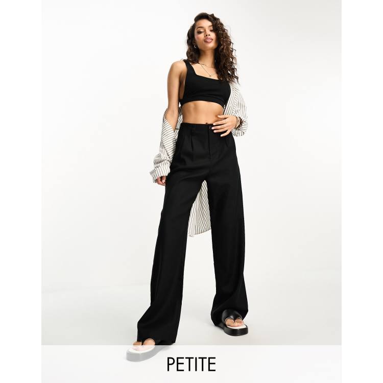 Asos petite black store trousers