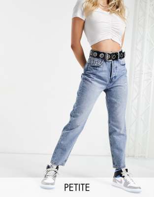 asos stradivarius mom jeans petite