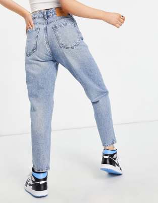 asos stradivarius mom jeans petite