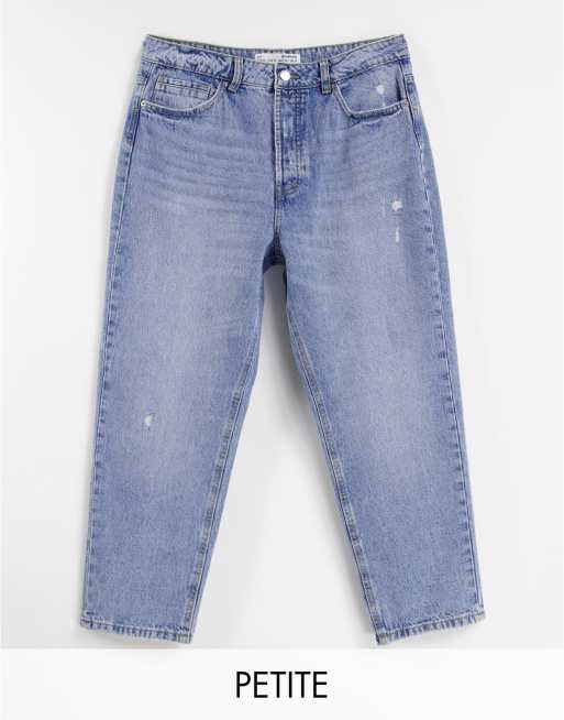 Stradivarius Petite mom fit vintage jean in light wash