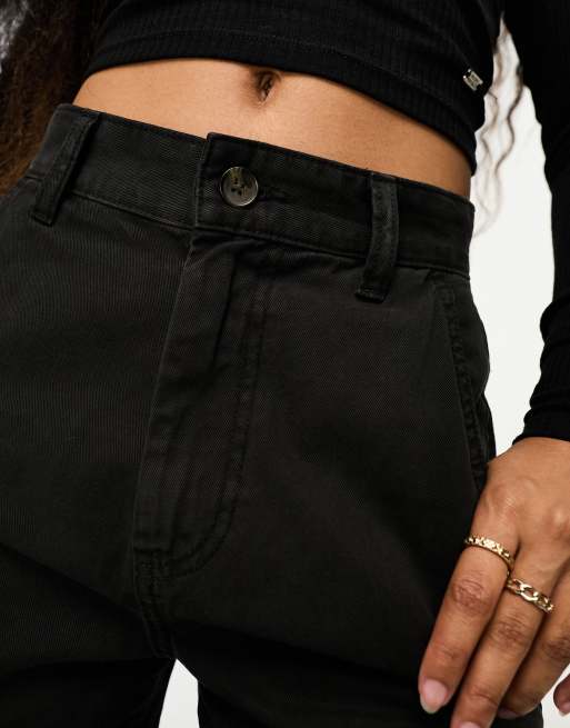Stradivarius Petite - Pantalon cargo droit - Noir, 2 de 4