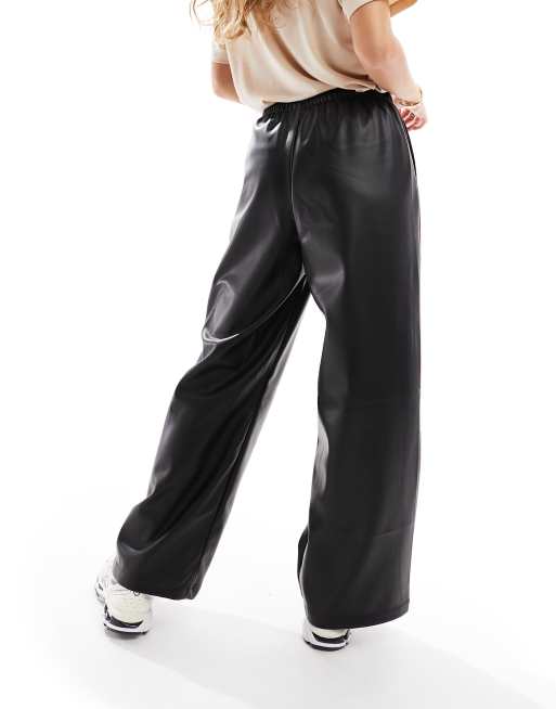 Stradivarius pantalon cuir sale