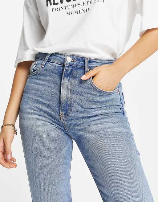 Stradivarius Petite - Rechte jeans met vintage pasvorm in medium wassing, 3 van 4