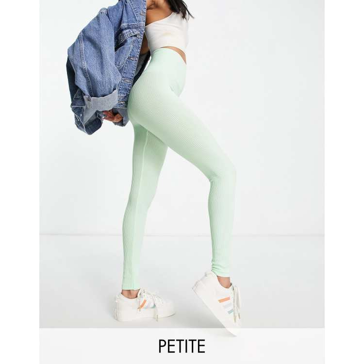 Buy Guess women plain suede pull on leggings mint green Online