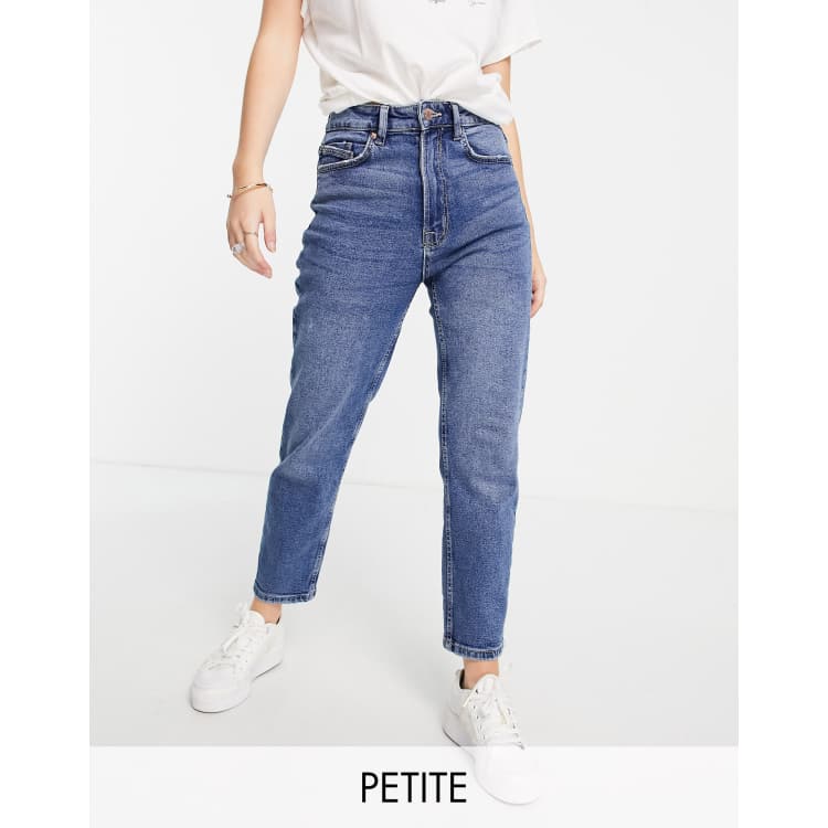 HUGO - Slim-fit mom jeans in blue stretch denim