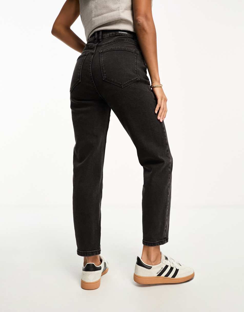 Stradivarius Petite tailored wide leg trouser in black