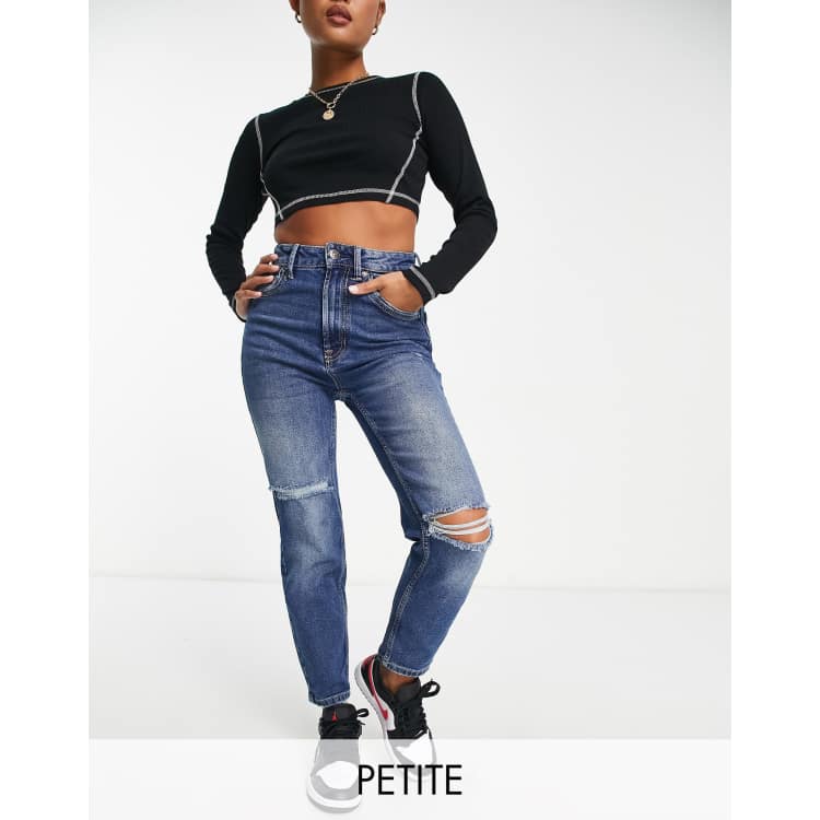 Ripped skinny hot sale mom jeans