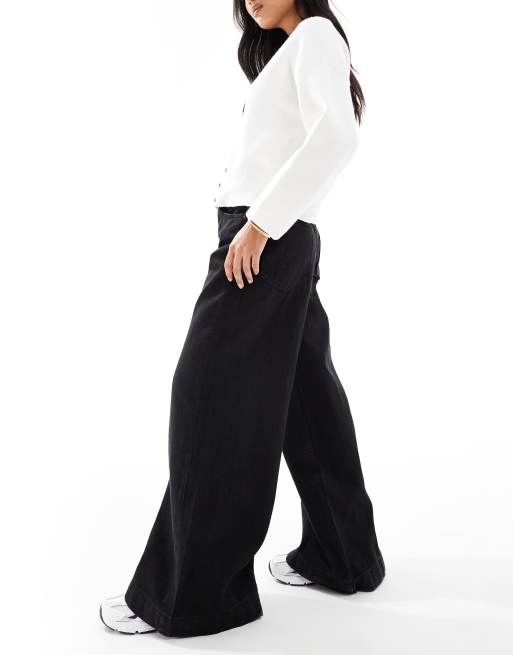 Stradivarius Petite - Sorte posede jeans, 3 af 5