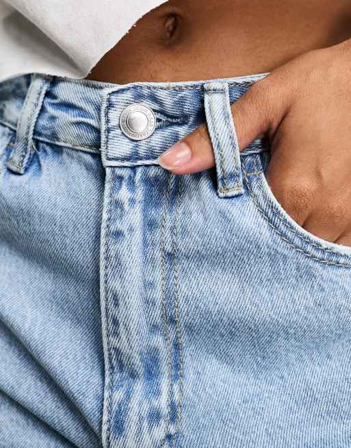 Stradivarius Petite - STR - Jeans dritti lavaggio chiaro , 3 di 5