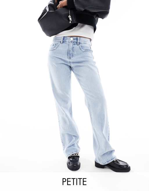 Stradivarius Petite - STR - Jeans met rechte pijpen in lichtblauw