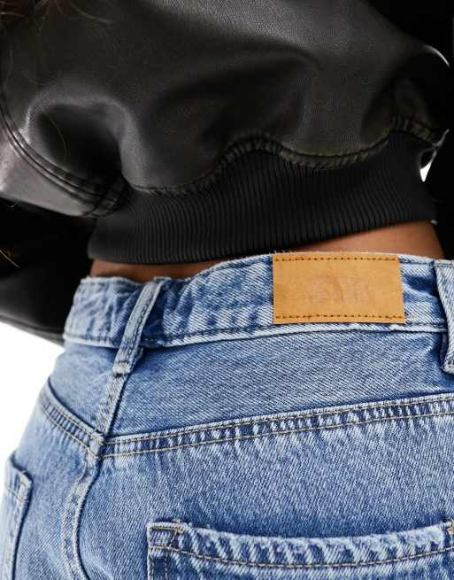 Stradivarius Petite - STR - Jeans met rechte pijpen in medium wassing , 4 van 5