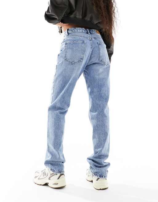 Stradivarius Petite – STR – Niebieskie jeansy z prostymi nogawkami , 2 z 5