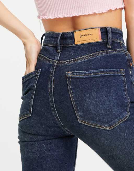 Stradivarius Petite super high waist skinny jean in dark wash , 4 of 4