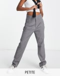 [Stradivarius] Stradivarius Petite tailored cigarette pants in grey 8 GREY