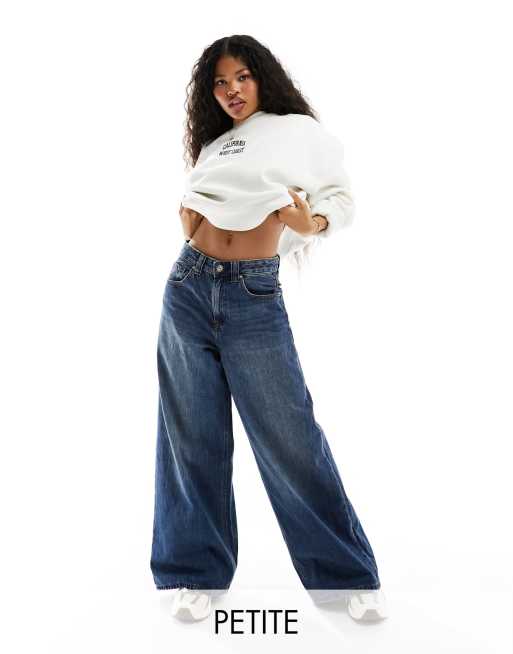 Women's Petite Wide Leg Jeans: Denim