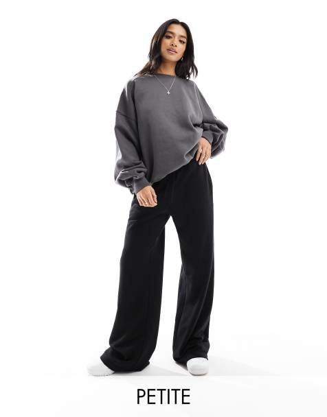 Petite Wide Leg Split Flare Joggers