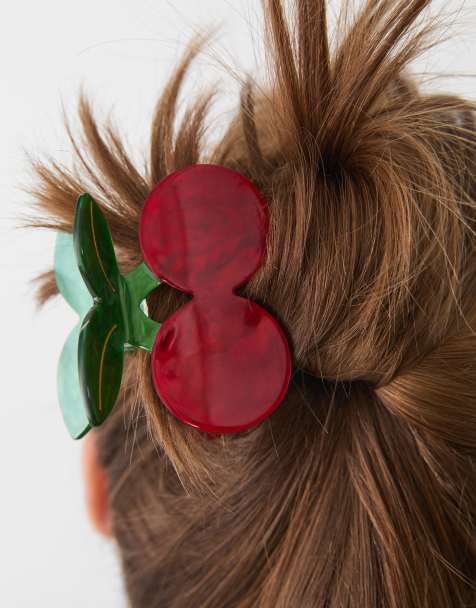 Stradivarius - Pince à cheveux cerises - Rouge - view 1