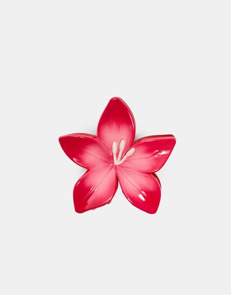 Stradivarius - Pince fleur - Rouge - view 1