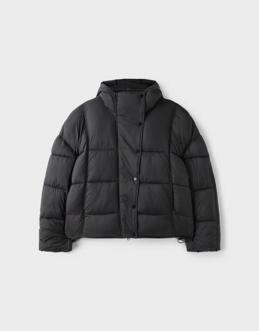 Stradivarius piumino con cappuccio nero, 6 di 7