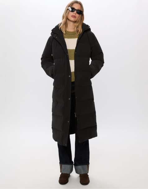 Stradivarius - Piumino lungo nero - view 1