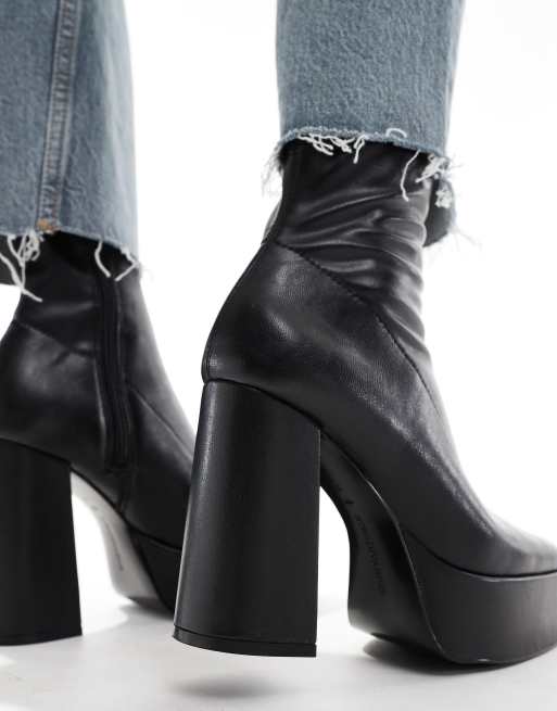 Platform heeled ankle boots hotsell