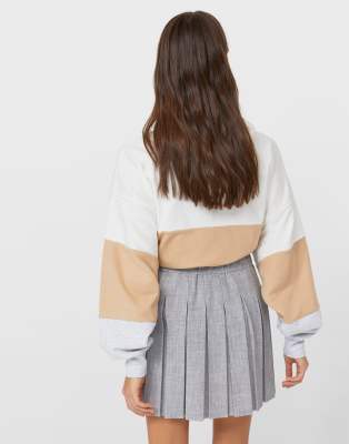 stradivarius grey skirt