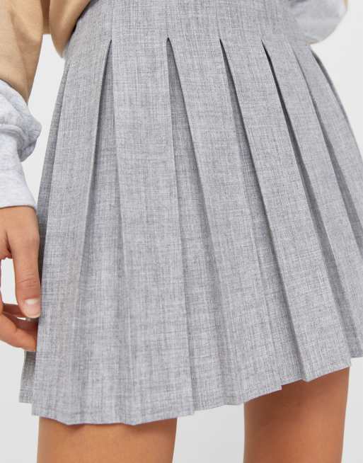 Grey pleated cheap skirt 9mm