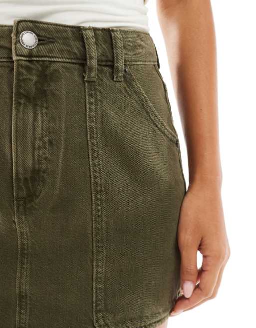Stradivarius pocket detail mini skirt in khaki (part of a set), 4 of 5