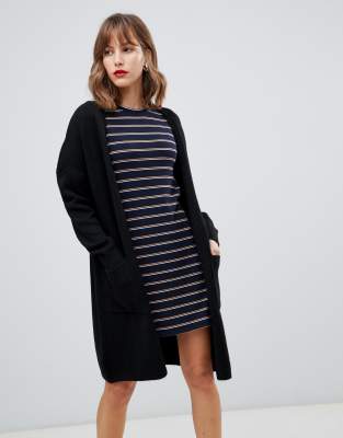 midi black cardigan