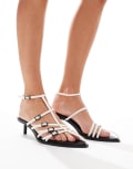 [Stradivarius] Stradivarius pointy heeled sandals in white 37 WHITE