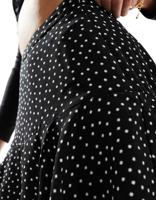 Stradivarius tulle skirt in black dots print sales