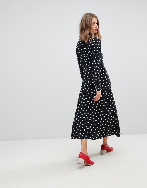 Stradivarius polka hot sale dot dress