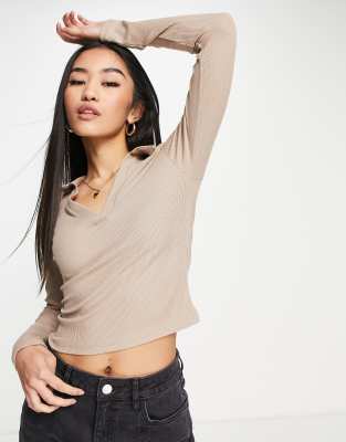 Veste Courte BCBG Max Azria - Faux Daim Marron Moka - Taille M - Neuf Sans étiquette (léger Défaut)