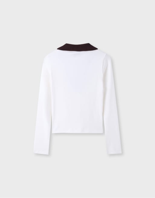 Stradivarius polo stretch en écru, 7 de 7